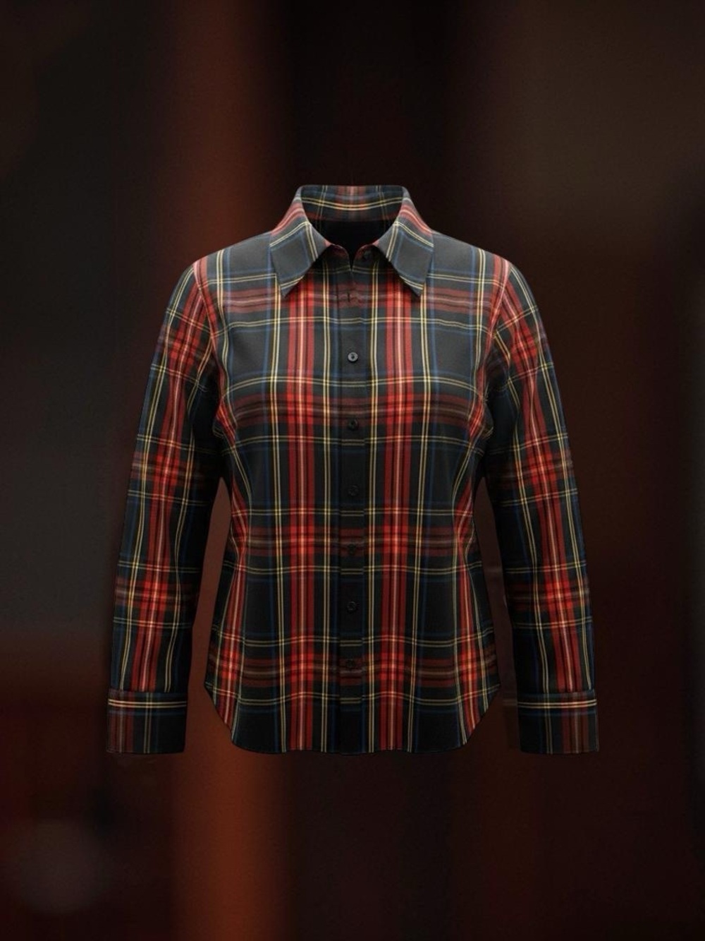 J. Crew Red, Black & Yellow Plaid Button-Down Shirt